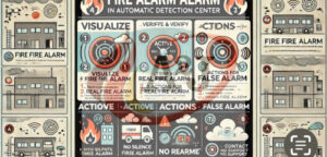Imagen que nos indica las instrucciones de una alarma de incendios