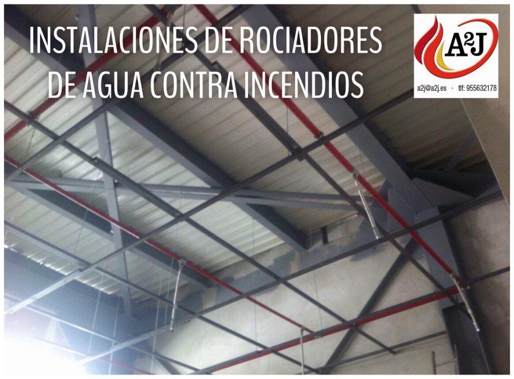 Instalación de rociadores de agua contra incendios en Sevilla
