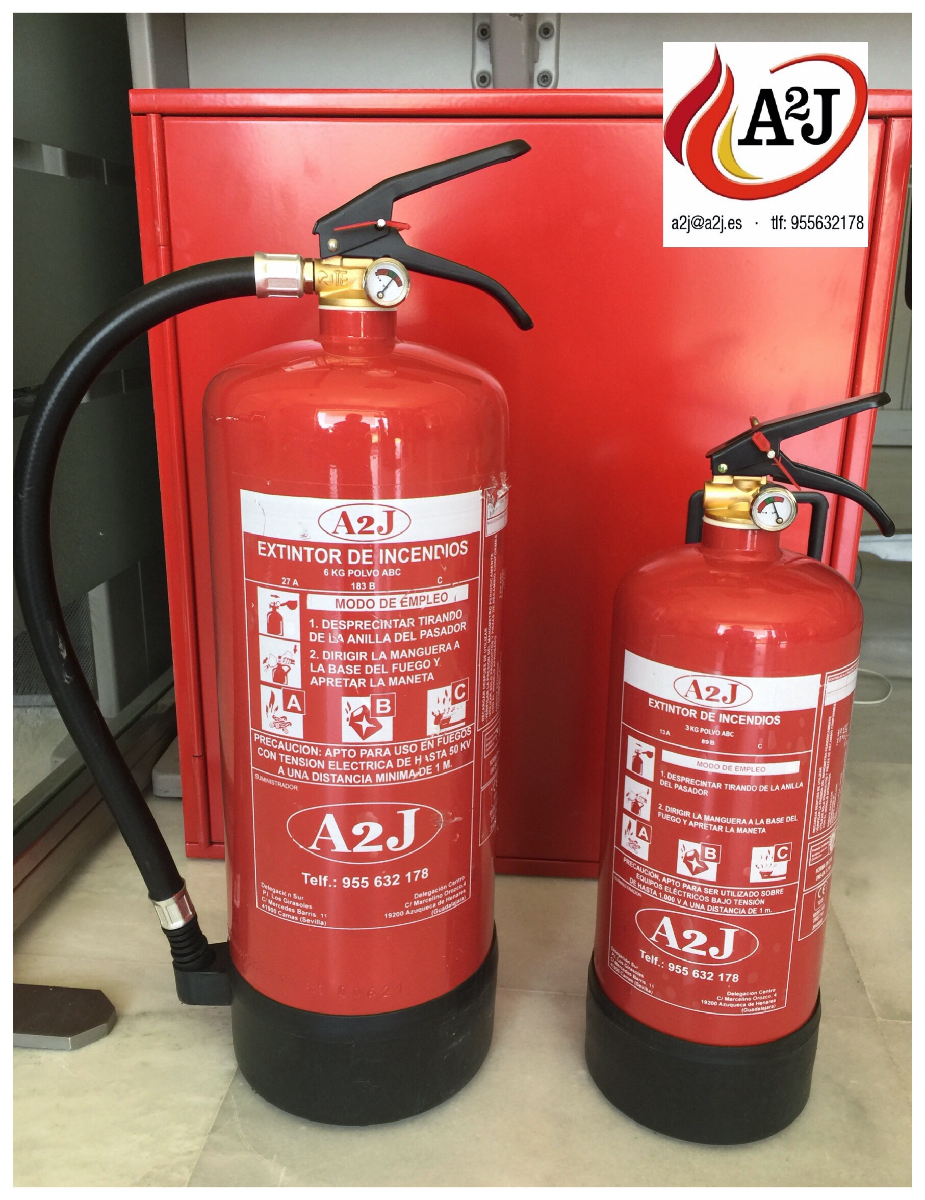 Detectores de humo y monóxido de carbono - Extintores A2J